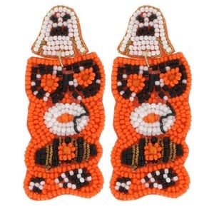 Boo ghost Halloween themed earrings